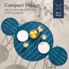 imageBest Choice Products 3Piece Patio Dining Set Bar Height Outdoor Bistro Set Outdoor Round Bar Table w 2 Bar Stools Steel  SagePeacock Blue
