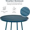 imageBest Choice Products 3Piece Patio Dining Set Bar Height Outdoor Bistro Set Outdoor Round Bar Table w 2 Bar Stools Steel  SagePeacock Blue