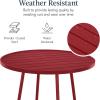 imageBest Choice Products 3Piece Patio Dining Set Bar Height Outdoor Bistro Set Outdoor Round Bar Table w 2 Bar Stools Steel  SageRed