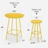 imageBest Choice Products 3Piece Patio Dining Set Bar Height Outdoor Bistro Set Outdoor Round Bar Table w 2 Bar Stools Steel  SageYellow
