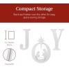imageBest Choice Products 46in Outdoor JOY Christmas Nativity Decoration 3 Piece Yard Decor Sign Holy Weather Resistant PVC Silhouette for Garden  RedWhiteWhite