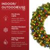 imageBest Choice Products 48in Large Artificial PreLit Fir Christmas Wreath Holiday Accent Decoration w 200 LED Lights 714 PVC TipsMulticolor Lights