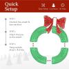 imageBest Choice Products 48in PreLit Outdoor Christmas Wreath Decoration LED Metal Holiday Decor for Home w 140 Lights Bow  GoldRedGreenRed