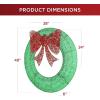 imageBest Choice Products 48in PreLit Outdoor Christmas Wreath Decoration LED Metal Holiday Decor for Home w 140 Lights Bow  GoldRedGreenRed