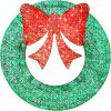 imageBest Choice Products 48in PreLit Outdoor Christmas Wreath Decoration LED Metal Holiday Decor for Home w 140 Lights Bow  GoldRedGreenRed
