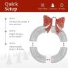imageBest Choice Products 48in PreLit Outdoor Christmas Wreath Decoration LED Metal Holiday Decor for Home w 140 Lights Bow  GoldRedSilverRed