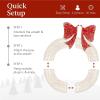 imageBest Choice Products 48in PreLit Outdoor Christmas Wreath Decoration LED Metal Holiday Decor for Home w 140 Lights Bow  GoldRedWhiteRed