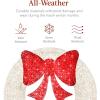 imageBest Choice Products 48in PreLit Outdoor Christmas Wreath Decoration LED Metal Holiday Decor for Home w 140 Lights Bow  GoldRedWhiteRed