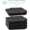 imageBest Choice Products 4Piece 155lb Capacity HeavyDuty Cantilever Offset Patio Umbrella Stand Square Base Plate Set wEasyFill Spouts for Water or Sand  BlackBlack