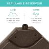 imageBest Choice Products 4Piece 155lb Capacity HeavyDuty Cantilever Offset Patio Umbrella Stand Square Base Plate Set wEasyFill Spouts for Water or Sand  BlackBrown