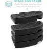 imageBest Choice Products 4Piece 158lb Capacity Cantilever Offset Patio Umbrella Circular Base Stand wCarry Handles EasyFill Spouts Base Connector Hooks UV Stability  BlackBlack