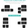 imageBest Choice Products 4Piece Outdoor Wicker Patio Conversation Furniture Set for Backyard wCoffee Table Seat Cushions  BrownMidnight GreenBlackBlack