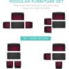 imageBest Choice Products 4Piece Outdoor Wicker Patio Conversation Furniture Set for Backyard wCoffee Table Seat Cushions  BrownMidnight GreenBlackDeep Burgundy