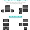 imageBest Choice Products 4Piece Outdoor Wicker Patio Conversation Furniture Set for Backyard wCoffee Table Seat Cushions  BrownMidnight GreenBlackGray