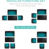 imageBest Choice Products 4Piece Outdoor Wicker Patio Conversation Furniture Set for Backyard wCoffee Table Seat Cushions  BrownMidnight GreenBlackTeal