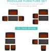 imageBest Choice Products 4Piece Outdoor Wicker Patio Conversation Furniture Set for Backyard wCoffee Table Seat Cushions  BrownMidnight GreenBrownDark Rust