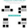 imageBest Choice Products 4Piece Outdoor Wicker Patio Conversation Furniture Set for Backyard wCoffee Table Seat Cushions  BrownMidnight GreenGrayBlack