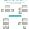 imageBest Choice Products 4Piece Outdoor Wicker Patio Conversation Furniture Set for Backyard wCoffee Table Seat Cushions  BrownMidnight GreenGrayLight Mint