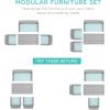 imageBest Choice Products 4Piece Outdoor Wicker Patio Conversation Furniture Set for Backyard wCoffee Table Seat Cushions  BrownMidnight GreenGrayPastel Blue