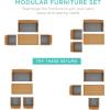 imageBest Choice Products 4Piece Outdoor Wicker Patio Conversation Furniture Set for Backyard wCoffee Table Seat Cushions  BrownMidnight GreenNaturalGray
