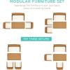 imageBest Choice Products 4Piece Outdoor Wicker Patio Conversation Furniture Set for Backyard wCoffee Table Seat Cushions  BrownMidnight GreenNaturalIvory