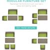 imageBest Choice Products 4Piece Outdoor Wicker Patio Conversation Furniture Set for Backyard wCoffee Table Seat Cushions  BrownMidnight GreenTaupePistachio