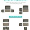 imageBest Choice Products 4Piece Outdoor Wicker Patio Conversation Furniture Set for Backyard wCoffee Table Seat Cushions  BrownMidnight GreenTaupeSlate Green
