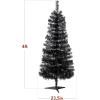imageBest Choice Products 4ft Prelit Christmas Tree Artificial Mini Tree Perfect for Kids Apartments Bedroom with Twinkling LED Lights  LavenderBlack