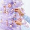 imageBest Choice Products 4ft Prelit Christmas Tree Artificial Mini Tree Perfect for Kids Apartments Bedroom with Twinkling LED Lights  LavenderLavender