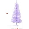 imageBest Choice Products 4ft Prelit Christmas Tree Artificial Mini Tree Perfect for Kids Apartments Bedroom with Twinkling LED Lights  LavenderLavender