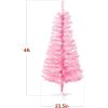 imageBest Choice Products 4ft Prelit Christmas Tree Artificial Mini Tree Perfect for Kids Apartments Bedroom with Twinkling LED Lights  LavenderPink