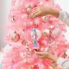imageBest Choice Products 4ft Prelit Christmas Tree Artificial Mini Tree Perfect for Kids Apartments Bedroom with Twinkling LED Lights  LavenderPurple