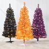 imageBest Choice Products 4ft Prelit Christmas Tree Artificial Mini Tree Perfect for Kids Apartments Bedroom with Twinkling LED Lights  LavenderPurple