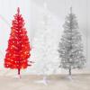 imageBest Choice Products 4ft Prelit Christmas Tree Artificial Mini Tree Perfect for Kids Apartments Bedroom with Twinkling LED Lights  LavenderRed