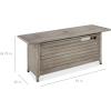 imageBest Choice Products 57in Propane Gas Fire Pit Table 50000 BTU Outdoor Rectangular Firepit for Outside Patio wExtruded Aluminum Table Top Burner Lid Storage Cover Glass Beads  GrayGray