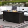 imageBest Choice Products 57in Propane Gas Fire Pit Table 50000 BTU Outdoor Rectangular Firepit for Outside Patio wExtruded Aluminum Table Top Burner Lid Storage Cover Glass Beads  GrayGray
