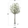 imageBest Choice Products 5Ft Artificial Olive Tree Lifelike Faux Tree wPlanter Pot Indoor Home Office Accent Decor Realistic Trunk Fruit Fake Plant65ft