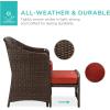 imageBest Choice Products 5Piece Outdoor Patio Furniture Set No Assembly Required Wicker Conversation Bistro ampamp Storage Table for Backyard Porch Balcony wSpaceSaving Design  BrownBeigeRed