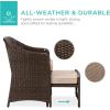 imageBest Choice Products 5Piece Outdoor Patio Furniture Set No Assembly Required Wicker Conversation Bistro ampamp Storage Table for Backyard Porch Balcony wSpaceSaving Design  BrownBeigeBrown