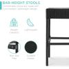 imageBest Choice Products 5Piece Outdoor Wicker Bar Table Set for Patio Poolside Backyard wBuiltin Bottle Opener Hidden Storage Shelf Metal Tabletop 4 Stools  BrownBlack