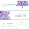 imageBest Choice Products 6ft PreLit Christmas Tree Premium Hinged Artificial Pine Lighted Holiday Tree for Home Office w 1000 Branch Tips 250 Lights Metal Hinges Foldable BaseLavender
