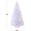imageBest Choice Products 6ft PreLit Christmas Tree Premium Hinged Artificial Pine Lighted Holiday Tree for Home Office w 1000 Branch Tips 250 Lights Metal Hinges Foldable BaseWhite