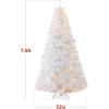 imageBest Choice Products 6ft PreLit Christmas Tree Premium Hinged Artificial Pine Lighted Holiday Tree for Home Office w 1000 Branch Tips 250 Lights Metal Hinges Foldable BaseWhite Lights