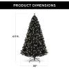imageBest Choice Products 6ft PreLit Christmas Tree Premium Hinged Artificial Pine Lighted Holiday Tree for Home Office w 1000 Branch Tips 250 Lights Metal Hinges Foldable BaseBlack
