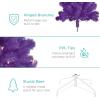 imageBest Choice Products 6ft PreLit Christmas Tree Premium Hinged Artificial Pine Lighted Holiday Tree for Home Office w 1000 Branch Tips 250 Lights Metal Hinges Foldable BasePurple