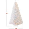 imageBest Choice Products 6ft PreLit Christmas Tree Premium Hinged Artificial Pine Lighted Holiday Tree for Home Office w 1000 Branch Tips 250 Lights Metal Hinges Foldable BaseWhite Lights
