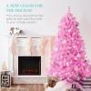 imageBest Choice Products 6ft PreLit Christmas Tree Premium Hinged Artificial Pine Lighted Holiday Tree for Home Office w 1000 Branch Tips 250 Lights Metal Hinges Foldable BaseIce Blue