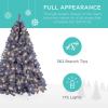 imageBest Choice Products 6ft PreLit Christmas Tree Premium Hinged Artificial Pine Lighted Holiday Tree for Home Office w 1000 Branch Tips 250 Lights Metal Hinges Foldable BaseCharcoal Gray