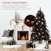 imageBest Choice Products 6ft PreLit Christmas Tree Premium Hinged Artificial Pine Lighted Holiday Tree for Home Office w 1000 Branch Tips 250 Lights Metal Hinges Foldable BaseBlack