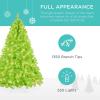 imageBest Choice Products 6ft PreLit Christmas Tree Premium Hinged Artificial Pine Lighted Holiday Tree for Home Office w 1000 Branch Tips 250 Lights Metal Hinges Foldable BaseLime Green